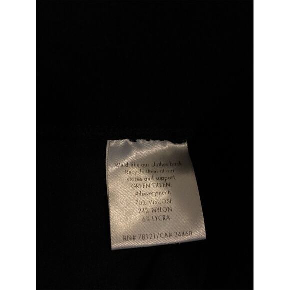 Eileen Fisher Sz XS Black‎ Washable Stretch Crepe Slim Straight Pants - Picture 3 of 6